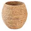 Vintiquewise Water Hyacinth Natural Multipurpose Barrel Storage Tub w/Lid, Basket for Organizing, Ottoman Stool QI004214
